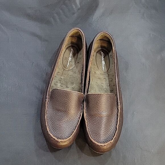 BRAND NEW EDDIE BOWER WOMEN"S ROUND TOE SLIP-ON LEATHER FLAT - Picture 3 of 14